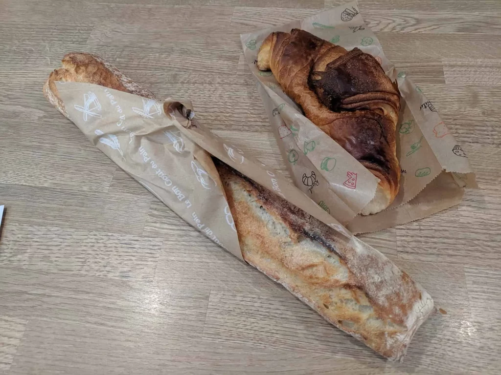 French Baguette And Croissant